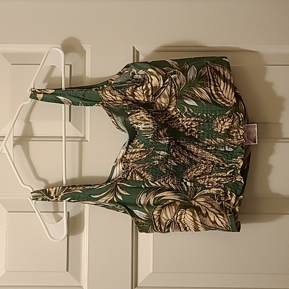 Panama Jack Crop Linen Tank Top Size Large - Picture 2 of 7